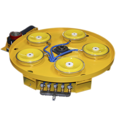 An industrial turntable by Hovair Systems