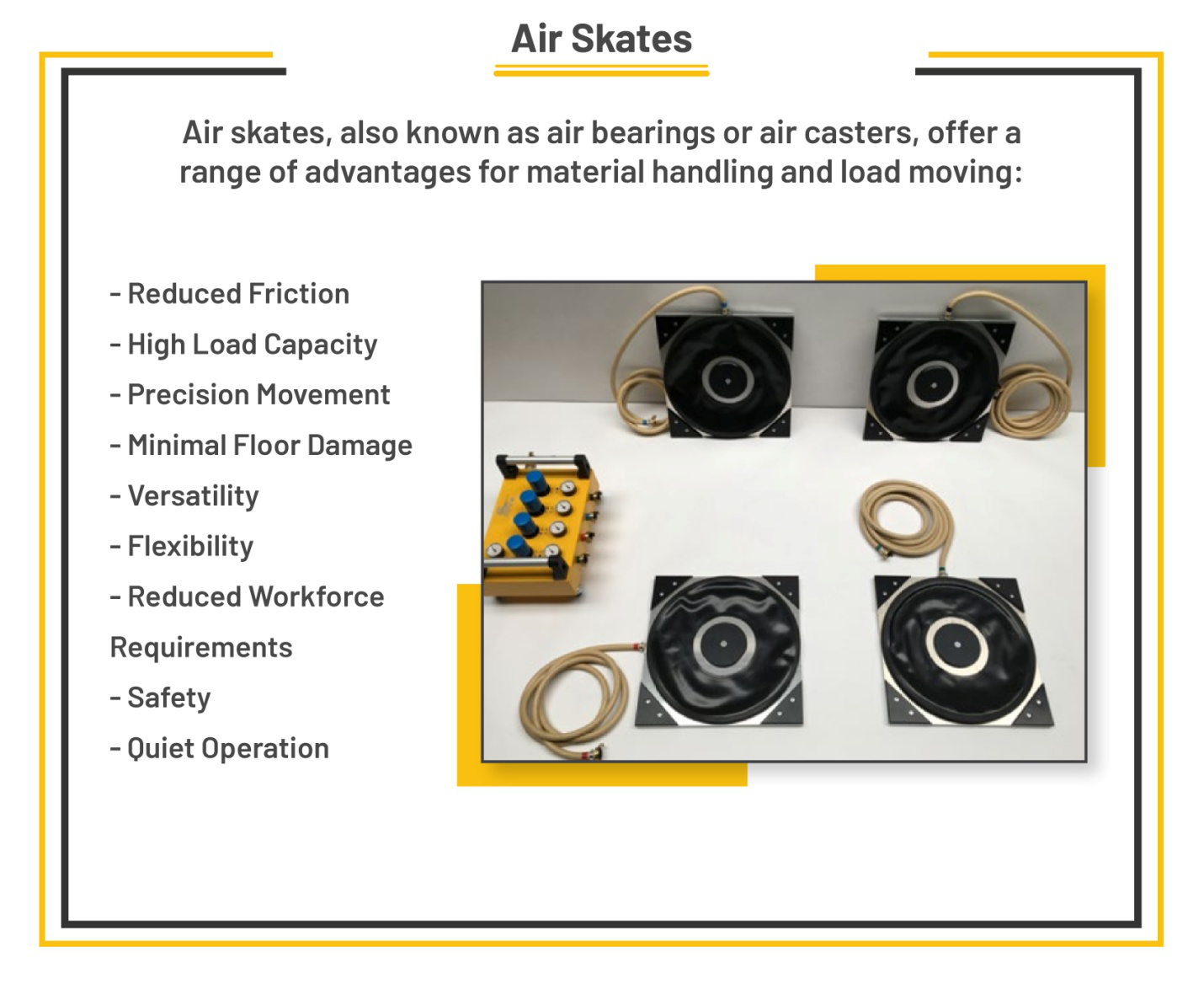 : An inforgraphic stating the benefits of air skates